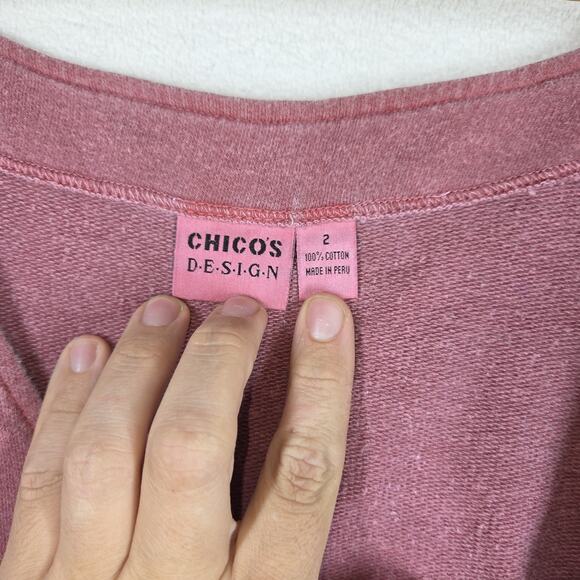 Vintage Chicos Womens Vest Large Pink Pockets Business Workwear Work - Picture 7 of 9